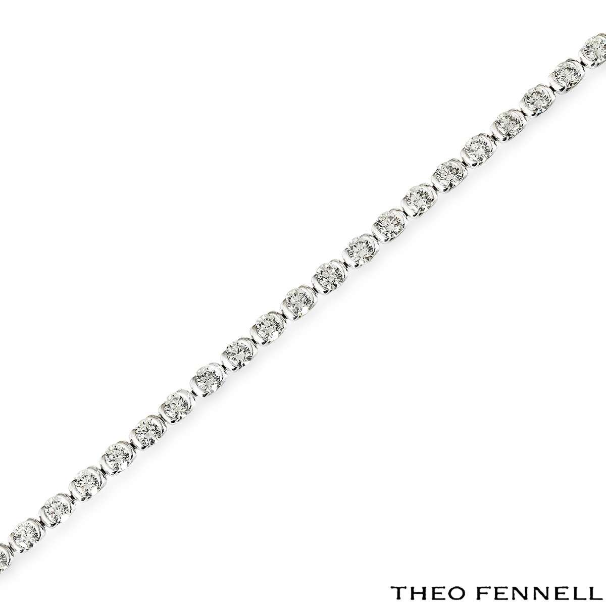 Theo Fennell White Gold Diamond Line Bracelet 5.81ct
